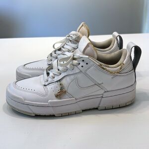 Nike Women's Triple White Dunk Disrupt Low Lucky Charms Sneakers US Size‎ 8.5